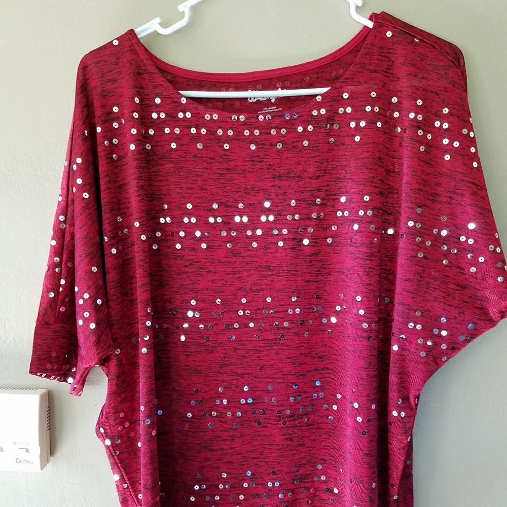 Red sequin Wrangler shirt