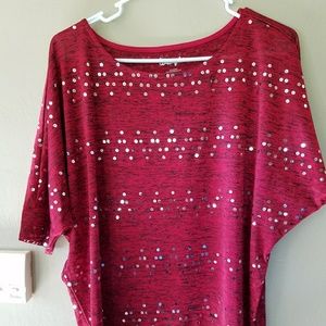 Red sequin Wrangler shirt