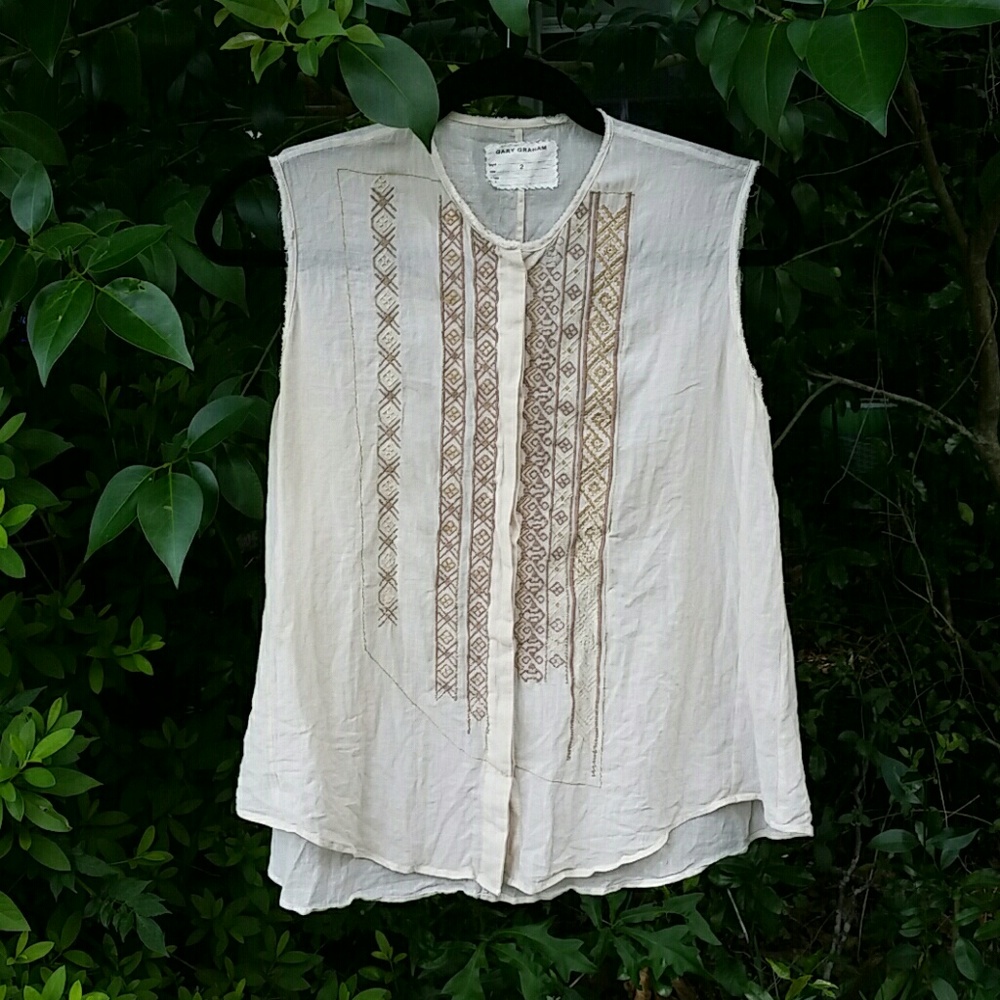 Gary Graham embroidery top