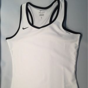 Nike Dri-Fit White Workout Running Tank Size M & L