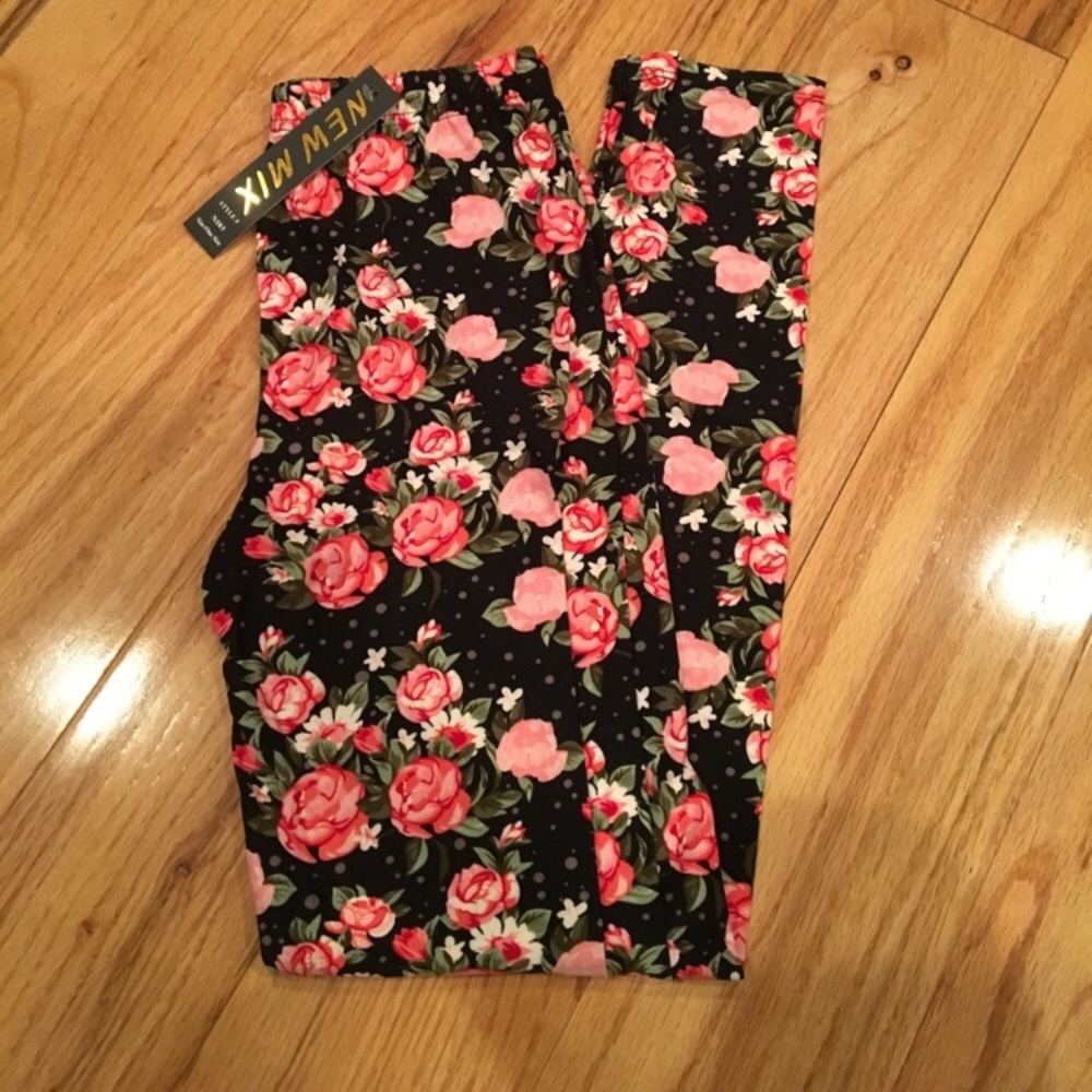 Soft Brushed Floral Leggings - Picture 2 of 2