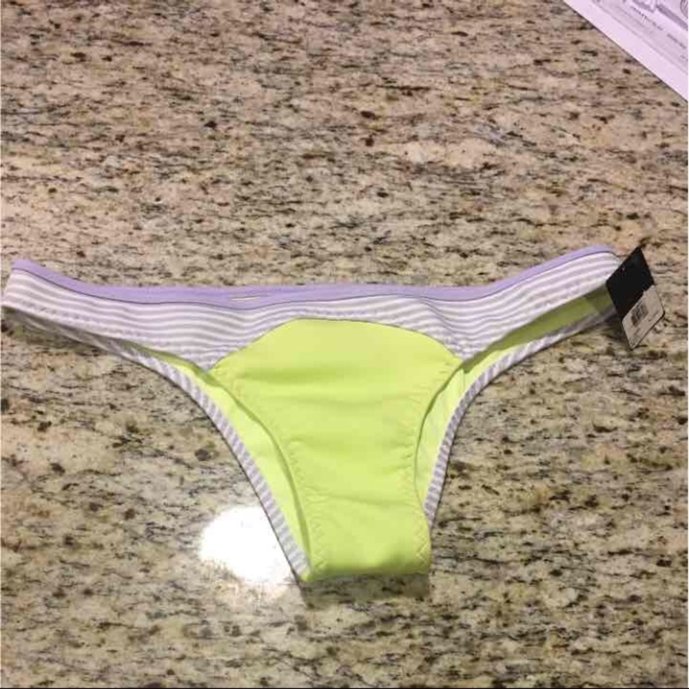 Victoria's Secret bikini lime gray bottom medium