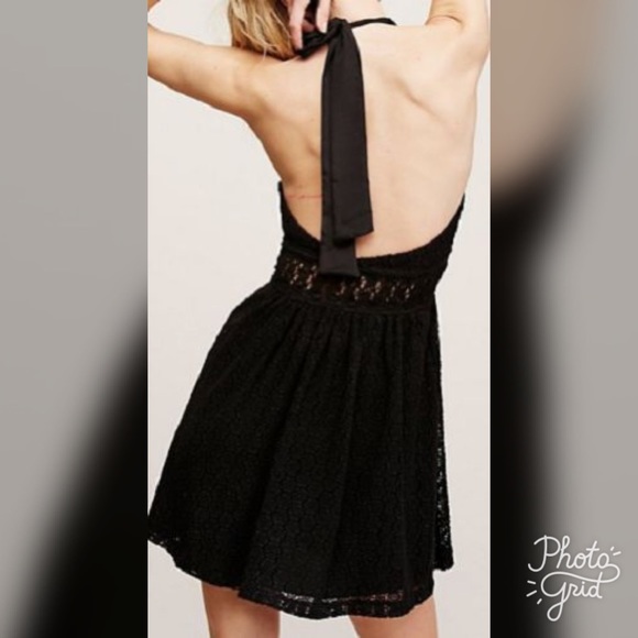 NWT Free People so sweetly black halter dress - Picture 2 of 8