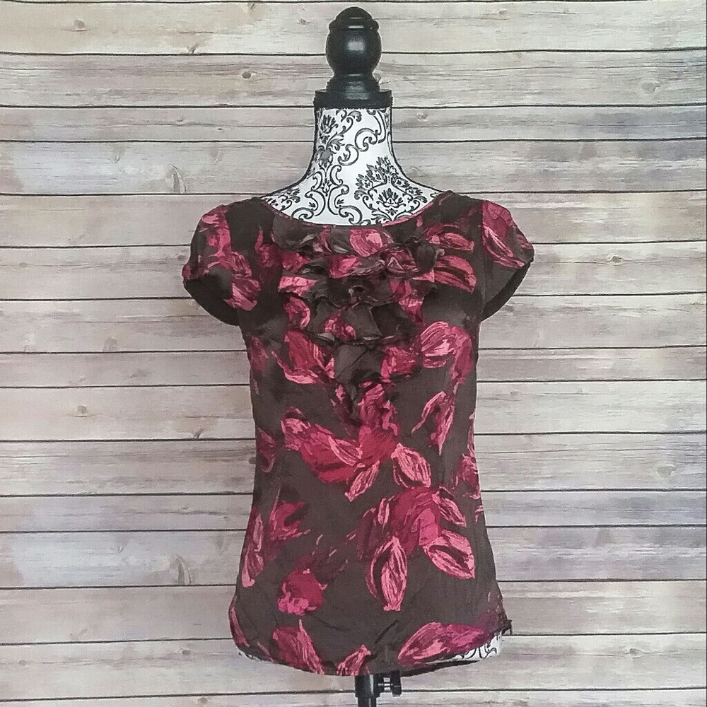 Luxurious 100% Silk Classiques Entier Blouse Sz XS