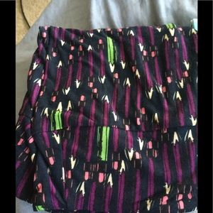 Lularoe Purple and Green OS Leggings