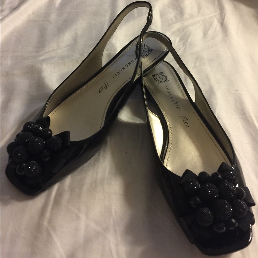 Anne Klein Sandals Black Sz 6.5