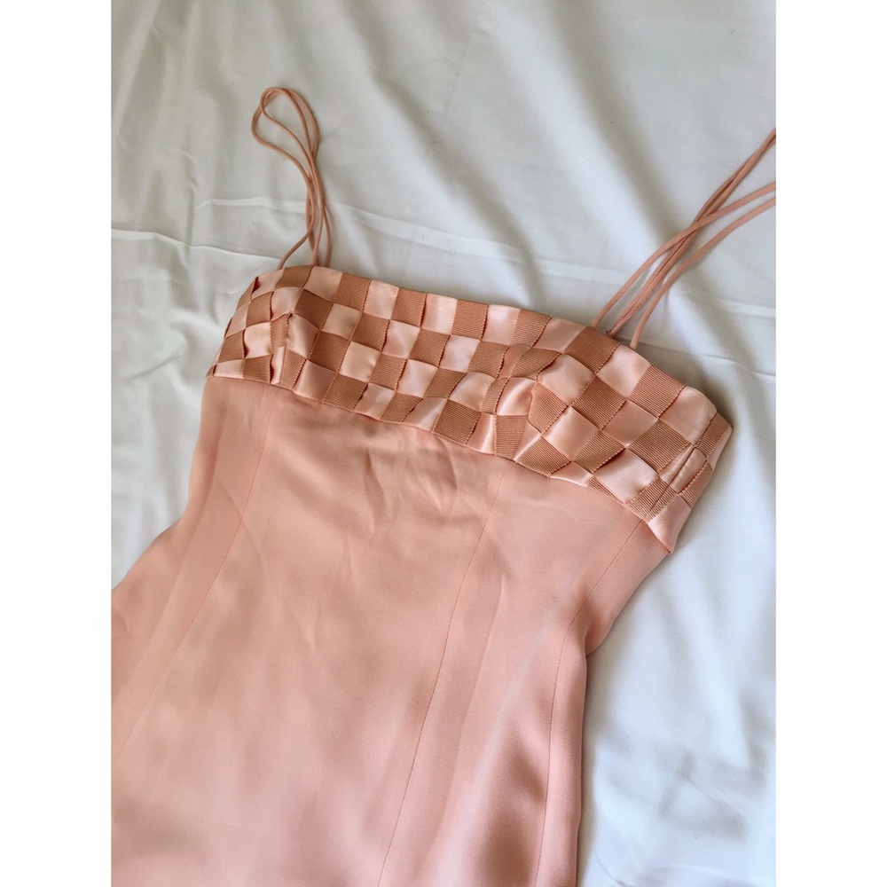 Armani elegant silk georgette short dress gown