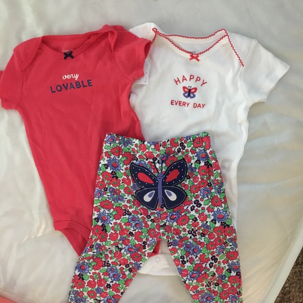Carters 3piece new with tags 6ms girl outfit