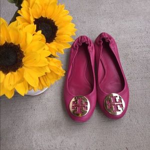 Tory Burch Pink Ballet Flats Size 8.5