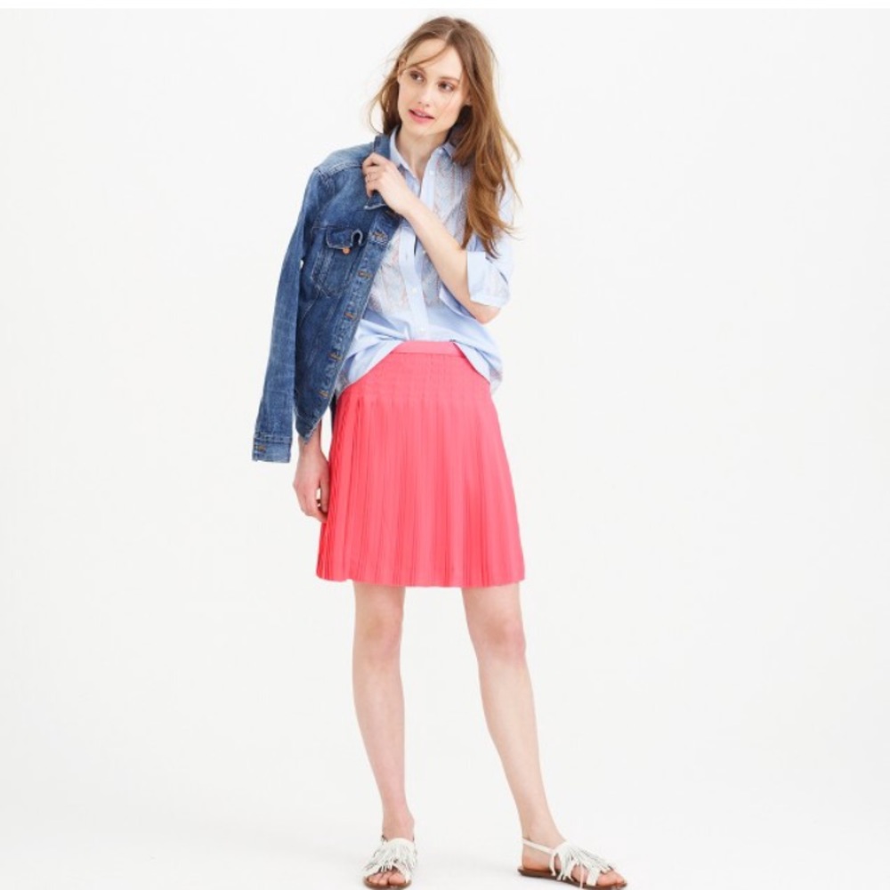 SOLD J. Crew Stitched-down Pleated Mini Skirt