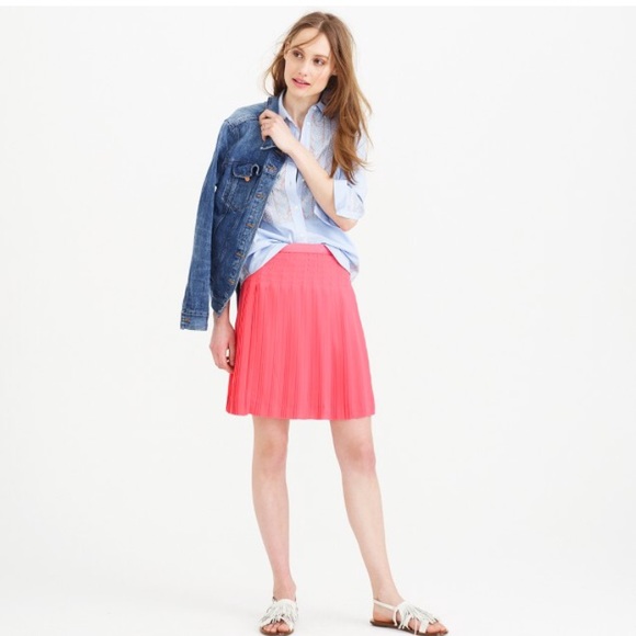 SOLD J. Crew Stitched-down Pleated Mini Skirt - Picture 1 of 3