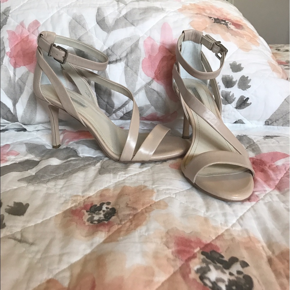 Beautiful taupe strapped heels