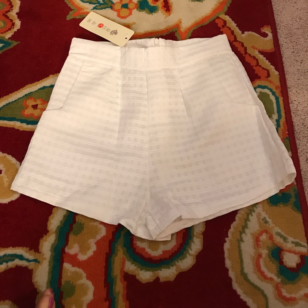 White shorts.  New with tags.  XS