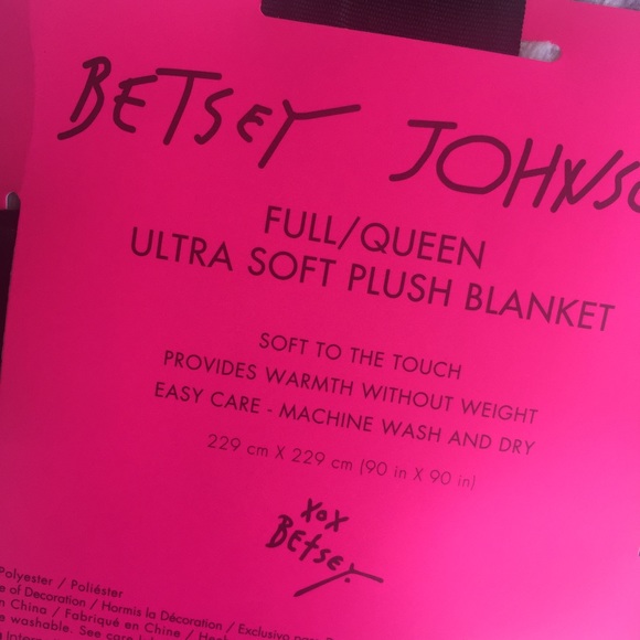 Betsey Johnson Aqua Gray Skull Rose Blanket Queen - Picture 7 of 8