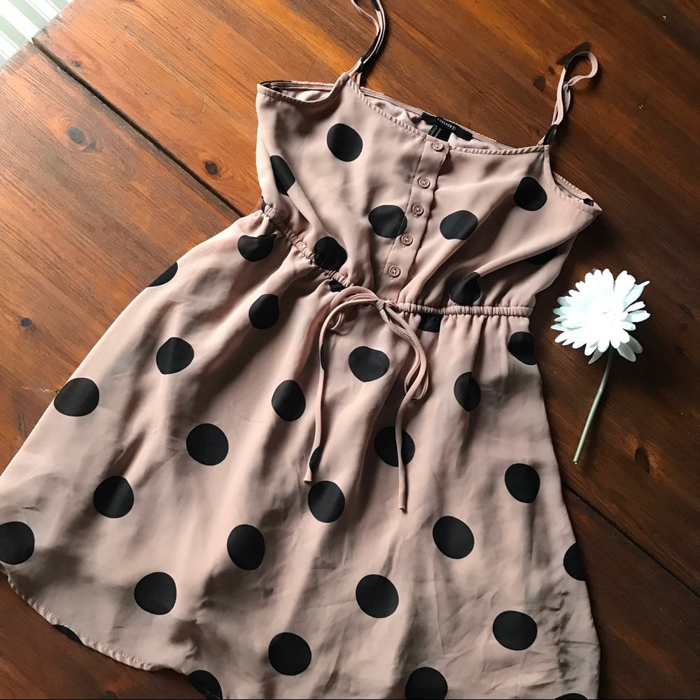 Blush Pink Polka Dot Dress