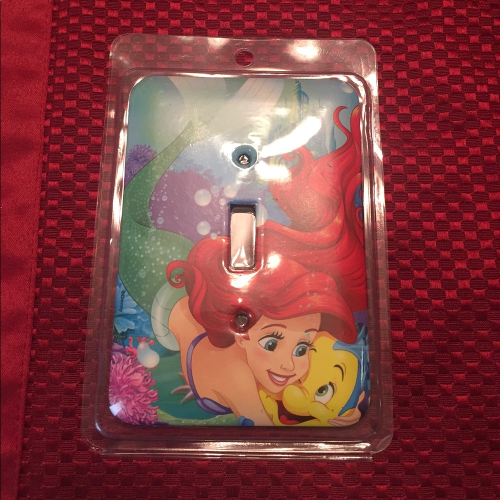 Ariel and flounder light switch plate