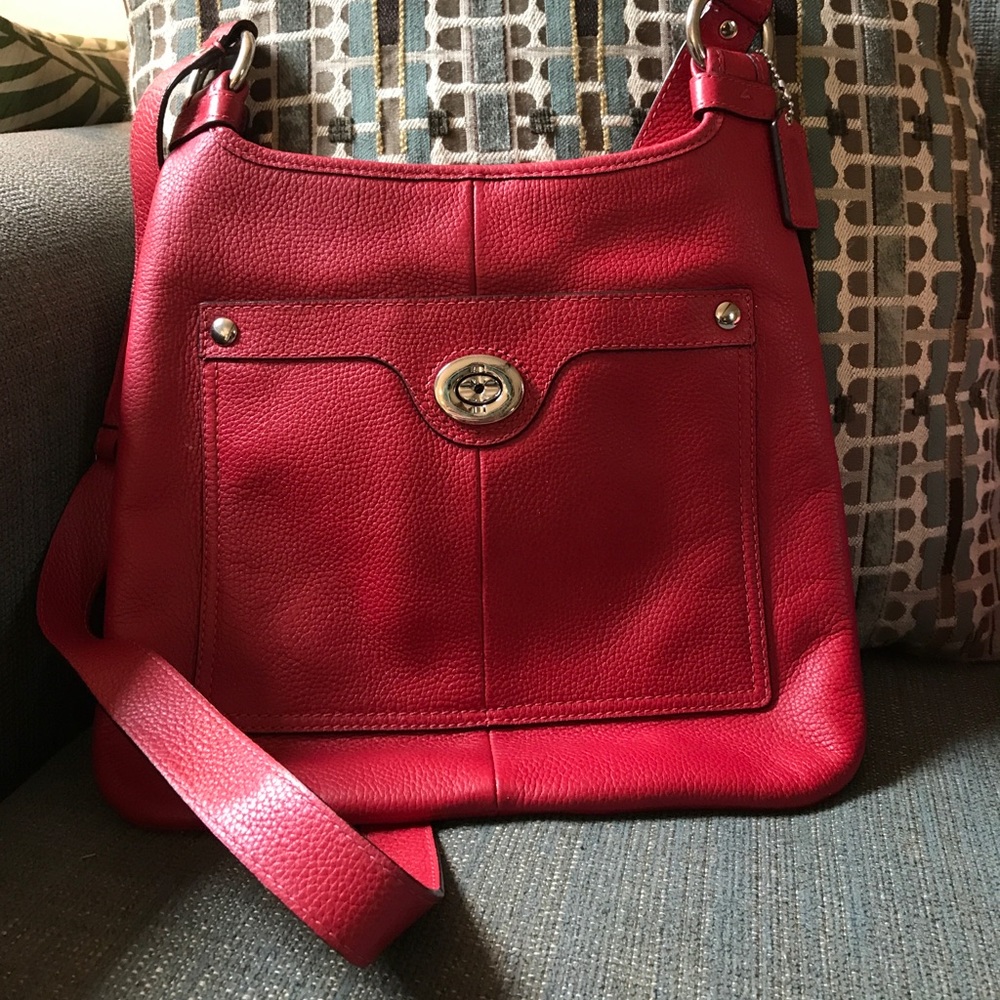 Red coach crossbody