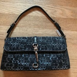 Coach gray/black clutch