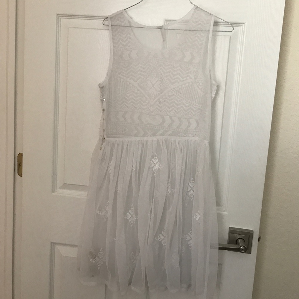 White Free People Babydoll Top - Picture 6 of 6