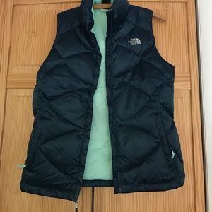 Teal north face vest