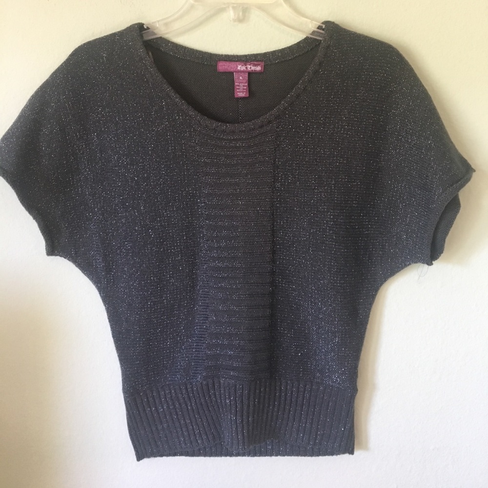 Shimmering Dark Grey Sweater