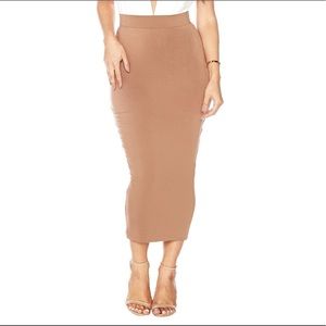 The Lust Midi Skirt Size S in Deep Camel