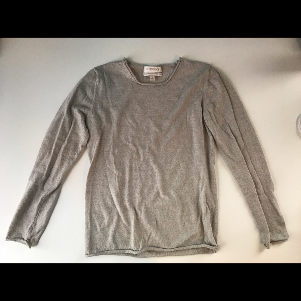Ellen Tracy Extra Fine Merino Wool Sweater