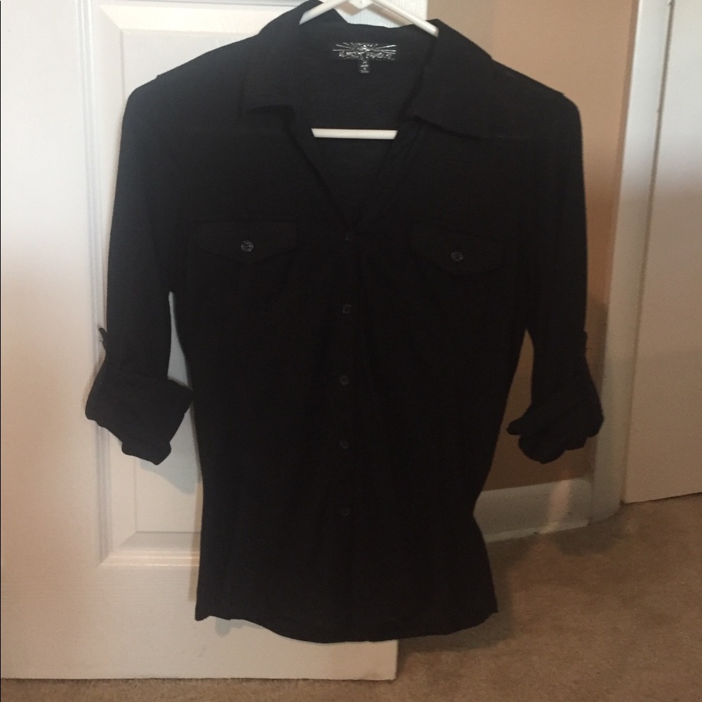 Black button Down