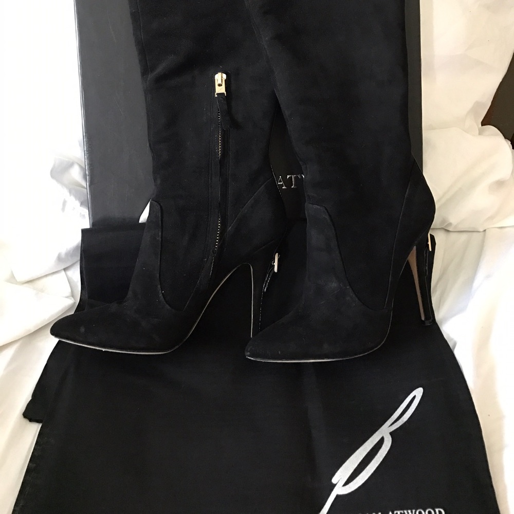 Brian Atwood BF 'Starletta' Black Suede Boots