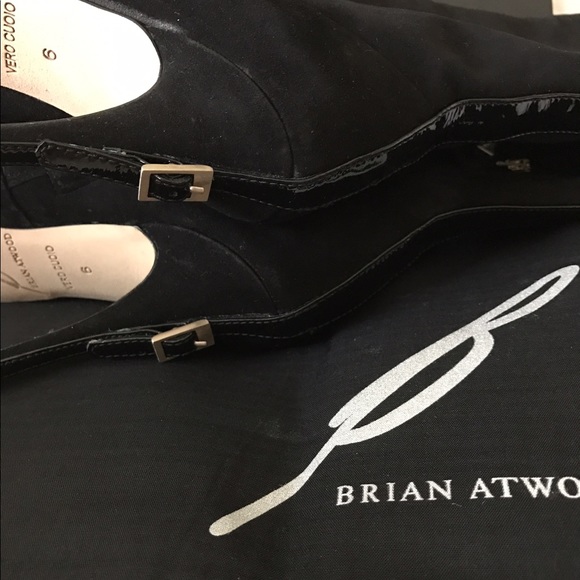 Brian Atwood BF 'Starletta' Black Suede Boots - Picture 5 of 7