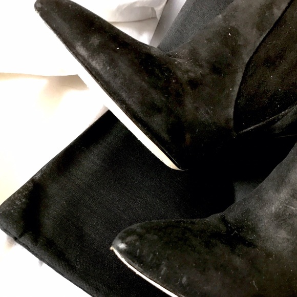 Brian Atwood BF 'Starletta' Black Suede Boots - Picture 7 of 7