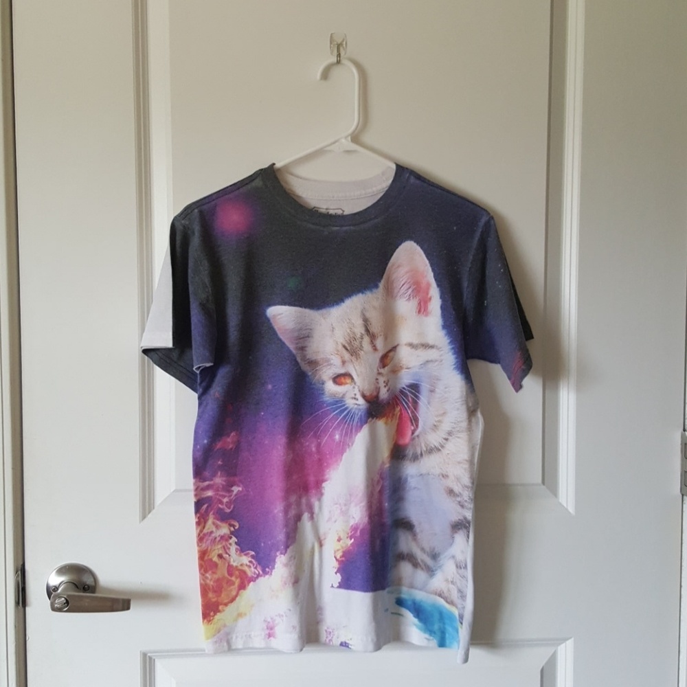 FireBreathing Kitten Wrecking Havoc From Space Tee