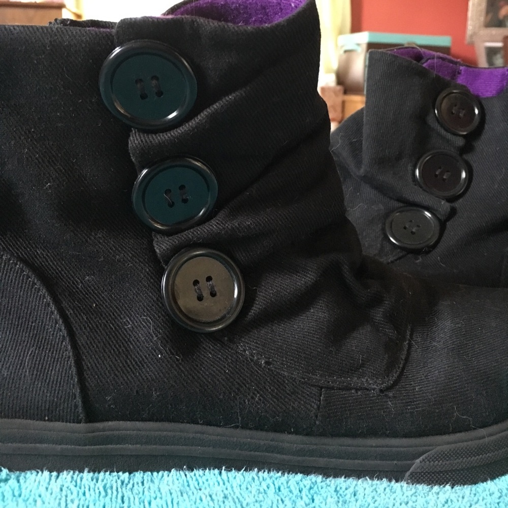 Black Fabric Booties