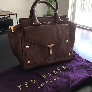 Ted Baker Leather Tote Bag with Detachable Clutch