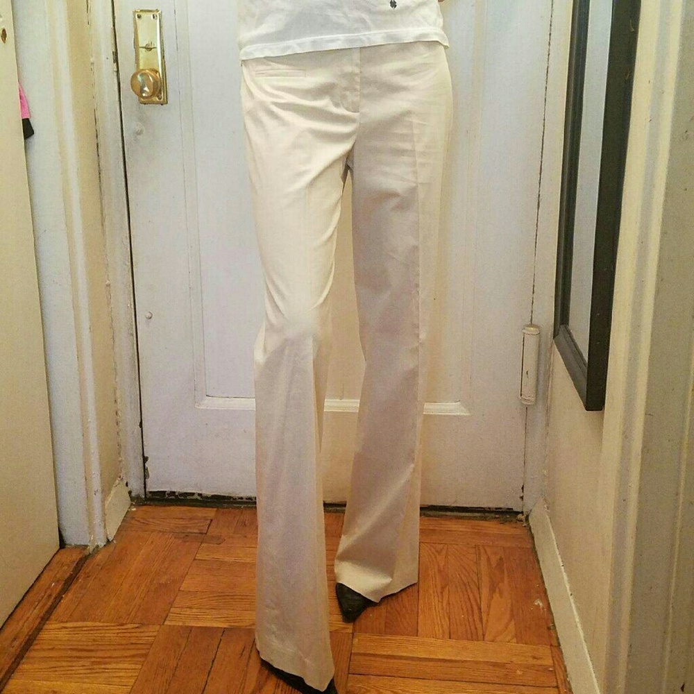 BCBGMAXAZRIA WOMEN CREAM PANTS SIZE 4 - Picture 1 of 5