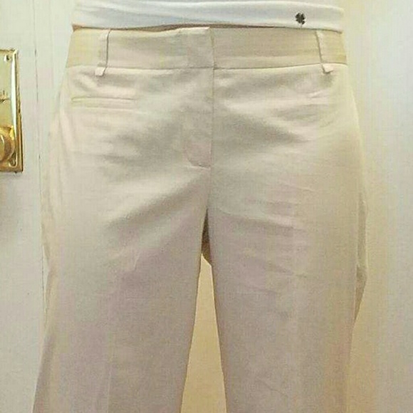BCBGMAXAZRIA WOMEN CREAM PANTS SIZE 4 - Picture 3 of 5