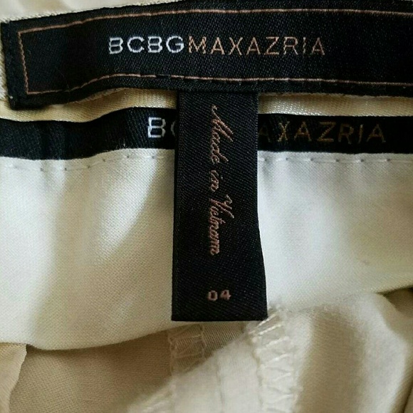 BCBGMAXAZRIA WOMEN CREAM PANTS SIZE 4 - Picture 5 of 5