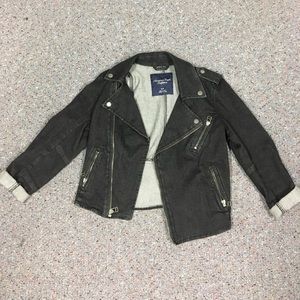 Denim moto jacket