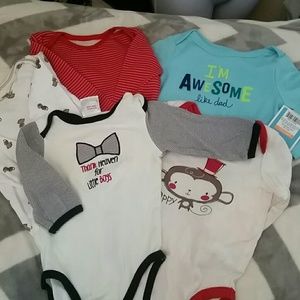 Bundle 5 long sleeve onesies