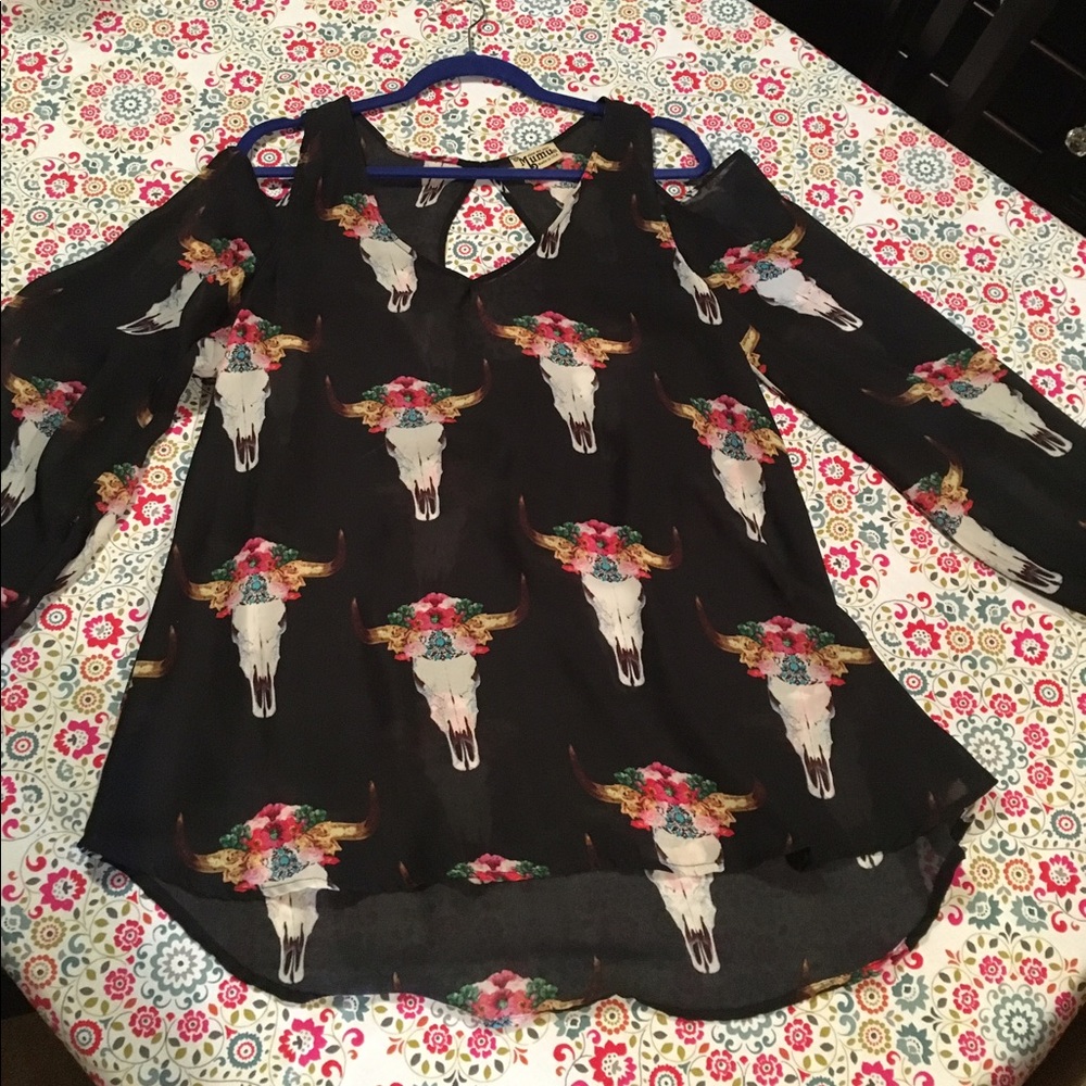 SMYM Bull Cold Shoulder Tunic