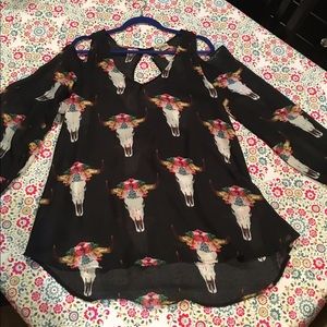 SMYM Bull Cold Shoulder Tunic