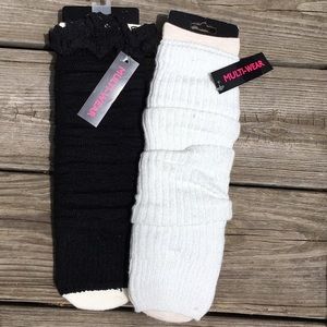 2 pair of boot socks and leg warmer combos