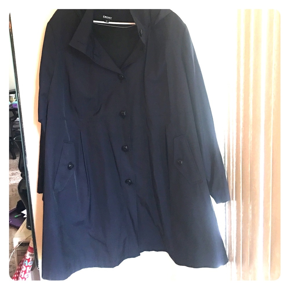 Navy DKNY raincoat SZ 3X