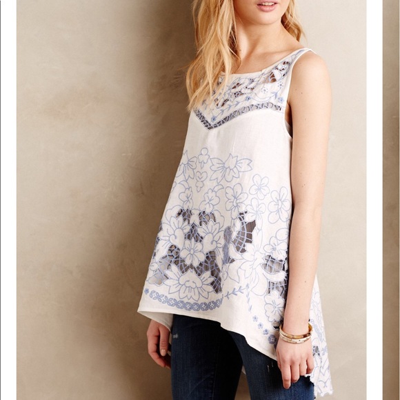 Anthropologie Tops - Anthropologie Bellflower Linen Tunic