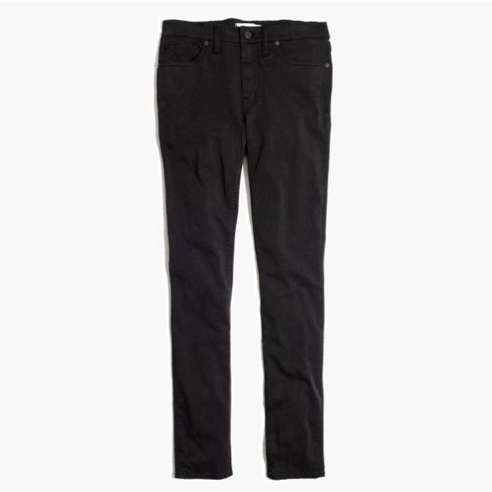 Black High Rise Sateen Jeans