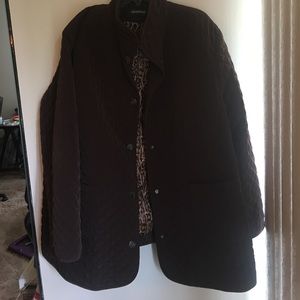 Brown Quilted Jacket Plus 26/28