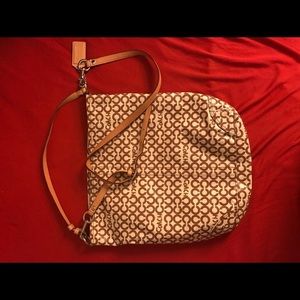 Brown Cream Coach Tote Purse