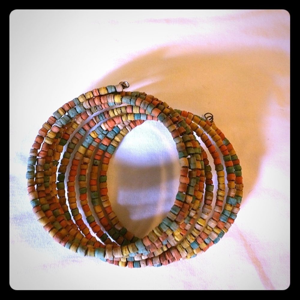 Boho clay bracelet