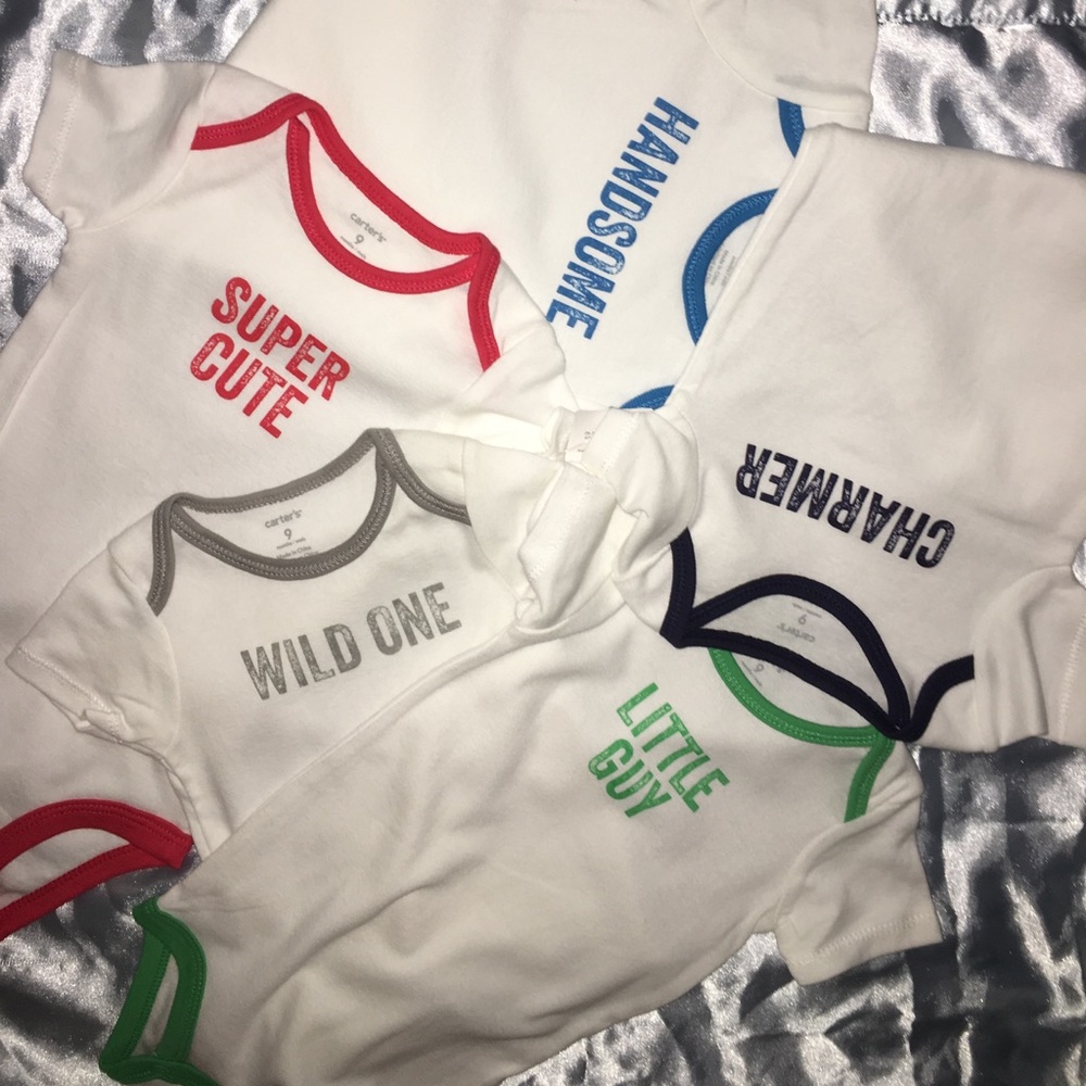 5pk boy body suits short sleeve Carter's new w/tag