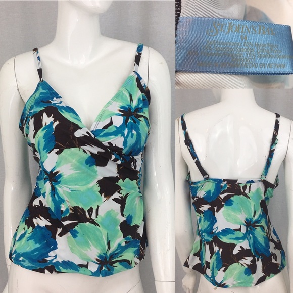 St. John's Bay Other - 💓St Johns Bay 14 Hawaiian Floral Tankini Swim Top